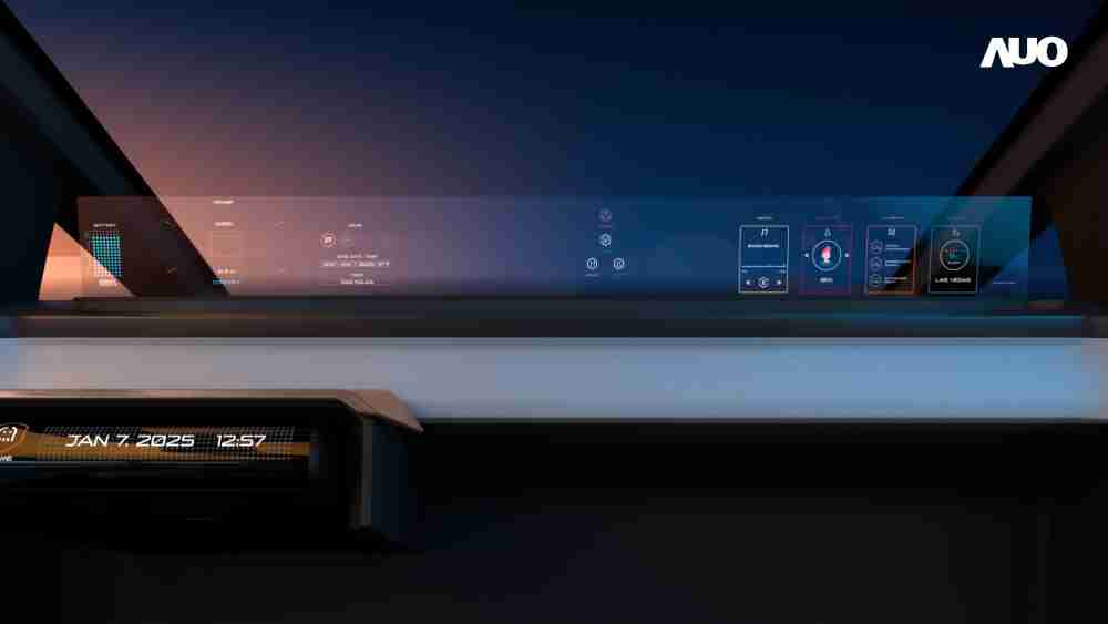 尊龙集团无界透明显示接口(Horizon Image Glass)透过车运算方案整合仪表板、、、、中控台及副驾显示器，，，一体式全景呈现，，，，提供乘用者清晰的前方视野、、、行车必要信息与娱乐功能
